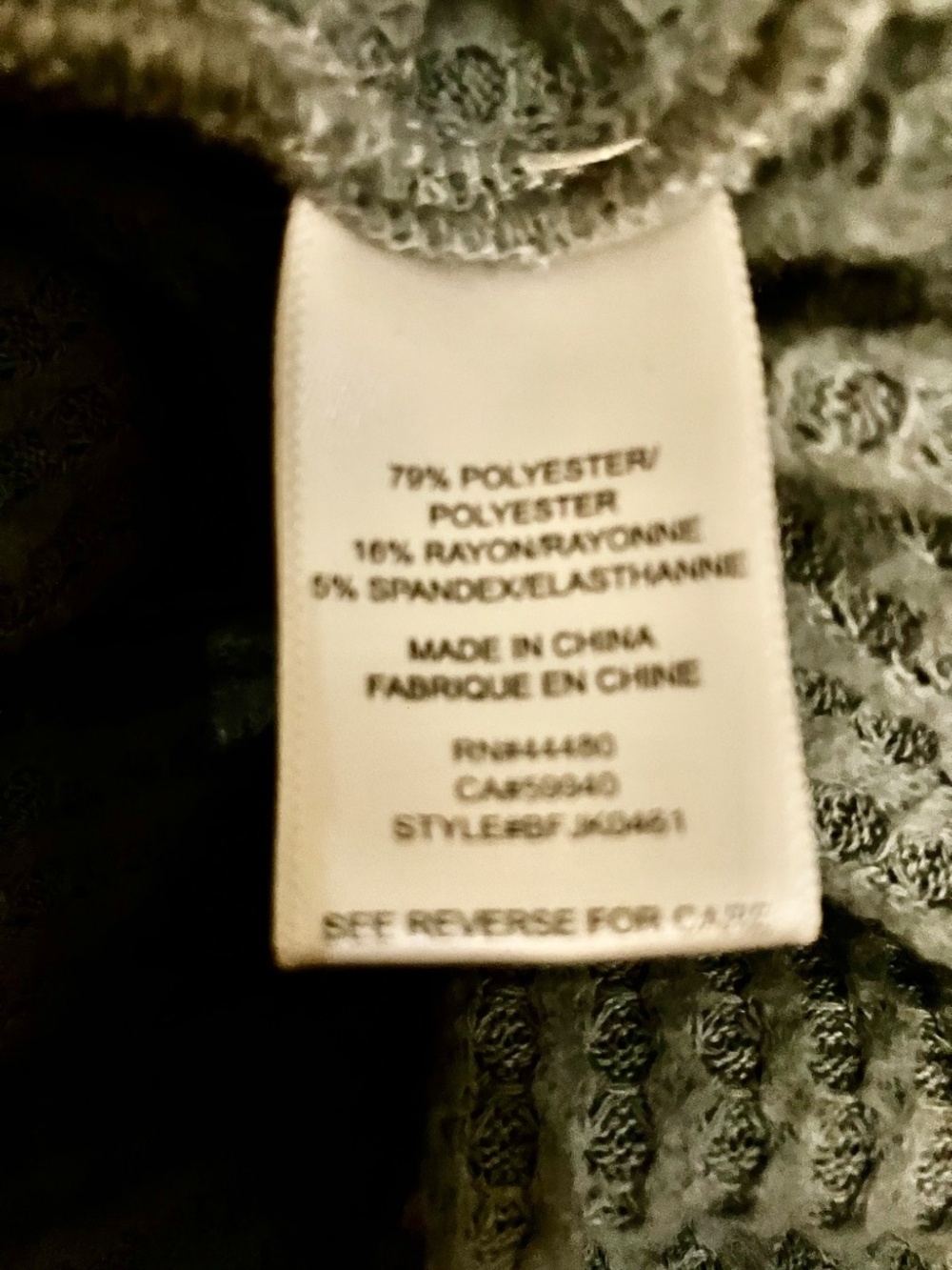 love, Fire Blue Waffle Ribbed Robe - Picture 3 of 5